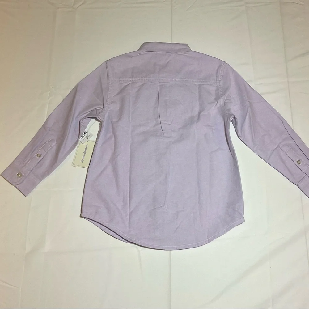 Gymboree Boys Size 5T Lavender Oxford Cotton Button Up NWT Classic